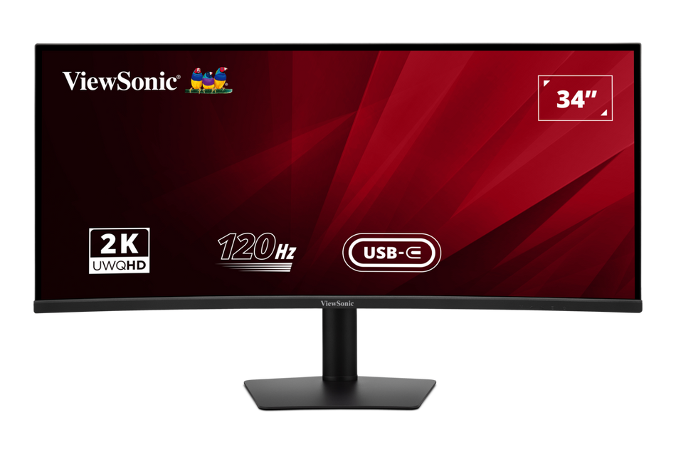 ViewSonic VA3420C 34" Ultra-Wide USB-C Monitor – 21:9 Business Workspace Display