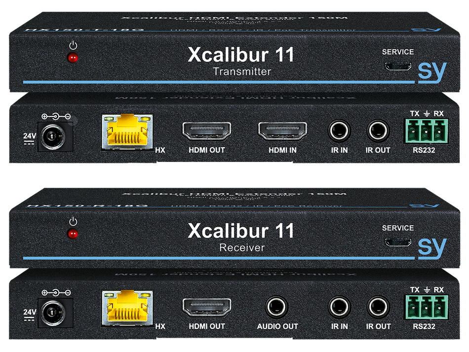 SY Electronics Xcalibur 11 Extender Pair with RS232, 2xIR & POC