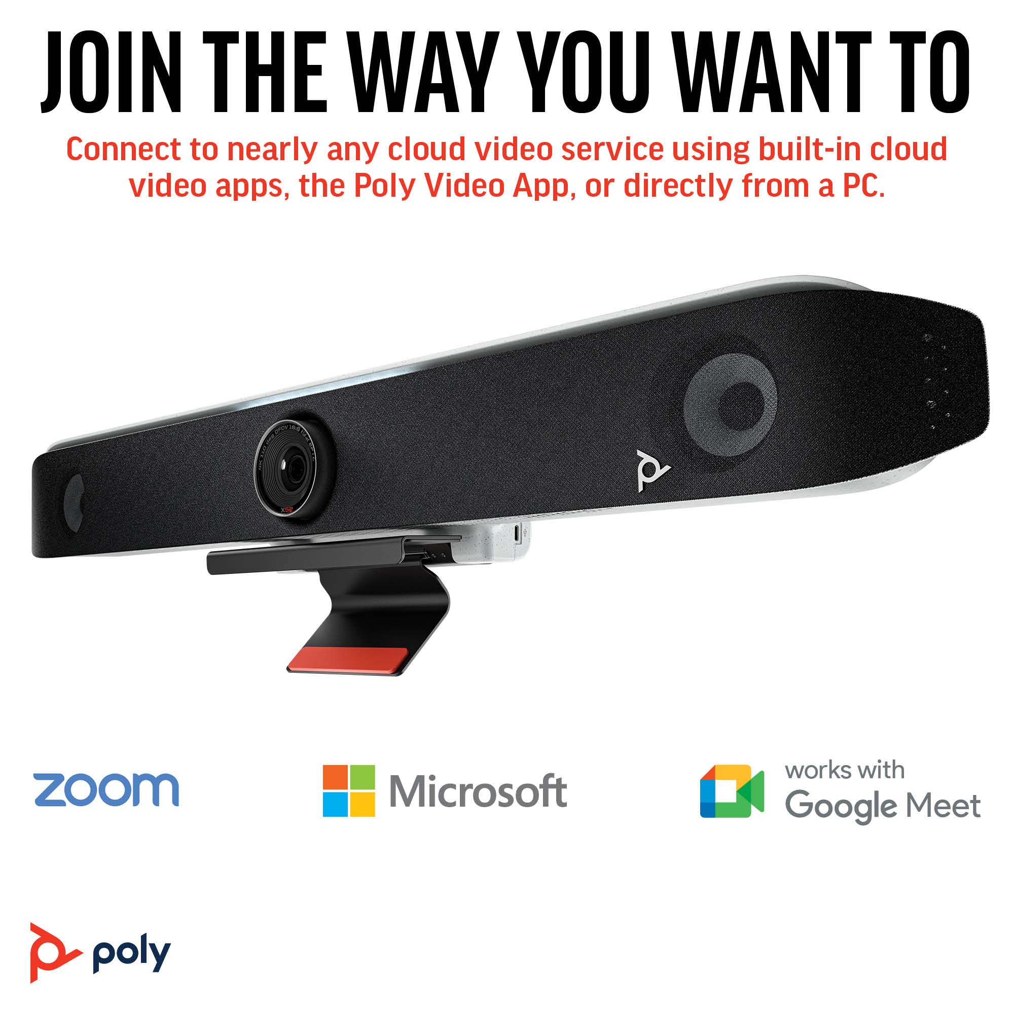 HP Poly Studio X52 All-In-One Video Bar