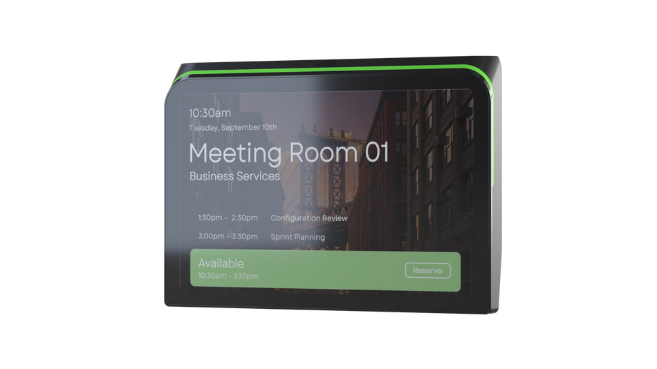 Embrava Room Sign Plus — Meeting Room Display with HID Mobile Credentials